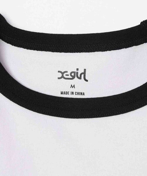 X-girl（エックスガール）の「ZINE B/B TEE（Tシャツ/カットソー・レディース・ホワイト/ブラック・S/M/L/XL）」の4枚目の写真