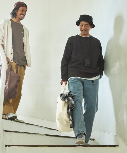 THE CRAFT CREW PRODUCTS(ザクラフトクループロダクツ)の「2WAY ビッグキャンバスグローサリートートバッグ【THE CRAFT CREW PRODUCTS】(トートバッグ・メンズ・アイボリー/オリーブ/モカ/グレー/ブラック・FREE)」の10枚目の写真