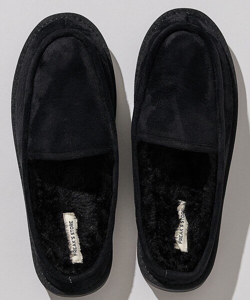 FREAK'S STORE(フリークスストア)の「限定展開 フェイクムートン スリッポン ミュール/ローファーモック(スニーカー・メンズ・ブラック/ベージュ/キャメル・26.0cm/24.0cm/28.0cm/27.0cm/25.0cm/23.0cm)」の4枚目の写真