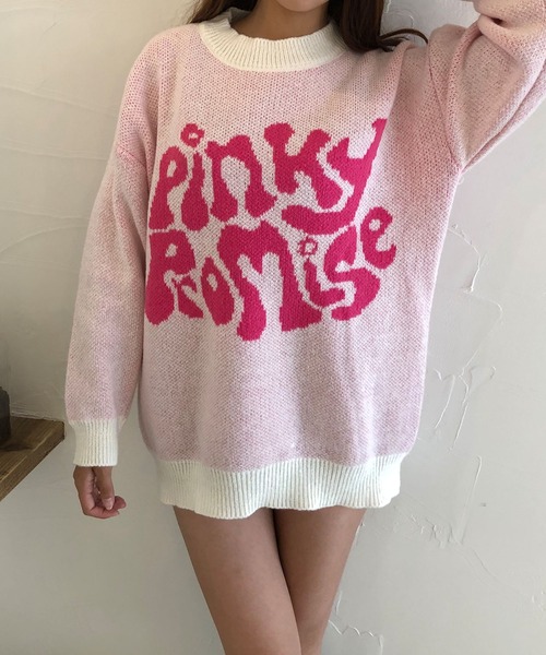 GLAMOROUS JANE(グラマラスジェーン)の「ロゴジャガードニット(ニット/セーター・レディース・アイボリー/グリーン・FREE)」の13枚目の写真