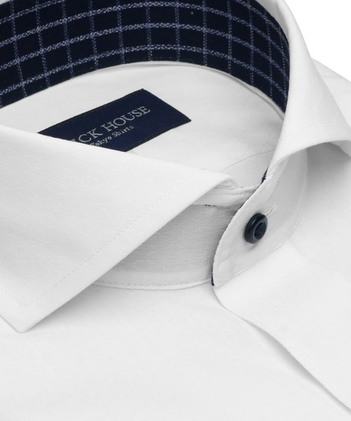 TOKYO SHIRTS(トウキョウシャツ)の「透け防止 形態安定ノーアイロン ホリゾンタルワイド 長袖ビジネスワイシャツ(ビジネスシャツ・メンズ・ホワイト・首回り41cm-裄丈82cm/首回り42cm-裄丈82cm/首回り41cm-裄丈86cm/首回り42cm-裄丈86cm/首回り39cm-裄丈80cm/首回り39cm-裄丈84cm/首回り43cm-裄丈86cm/首回り43cm-裄丈82cm/首回り37cm-裄丈80cm/首回り37cm-裄丈84cm)」の2枚目の写真
