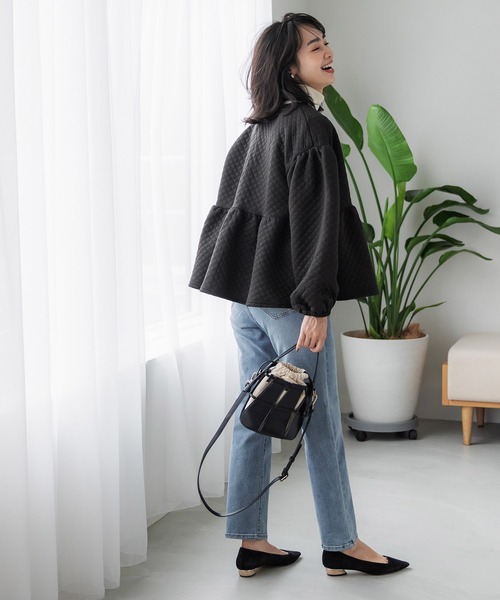 セール】キルティングギャザーブルゾン（ブルゾン）｜coca（coca