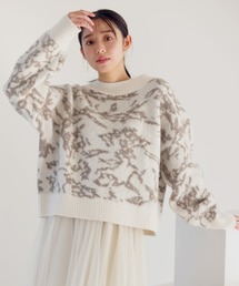 mysty woman | 起毛フラワージャガードニット　988043(ニット/セーター)