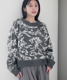 mysty woman | 起毛フラワージャガードニット　988043(ニット/セーター)