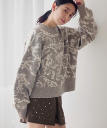 mysty woman | 起毛フラワージャガードニット　988043(ニット/セーター)