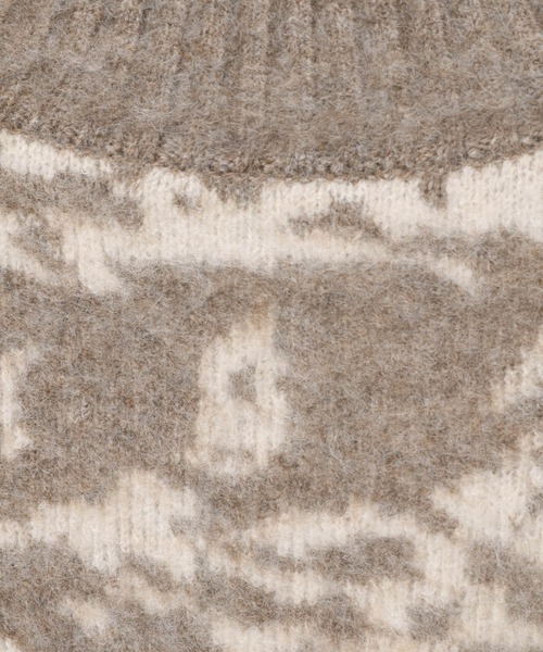 mysty woman（ミスティウーマン）の「起毛フラワージャガードニット　988043（ニット/セーター・レディース・オフホワイト/チャコールグレー/モカ・FREE）」の16枚目の写真