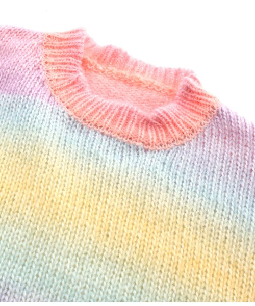 anap mimpi(アナップミンピ)の「カラフルグラデーションニットショートトップス(ニット/セーター・レディース・その他・FREE)」の14枚目の写真