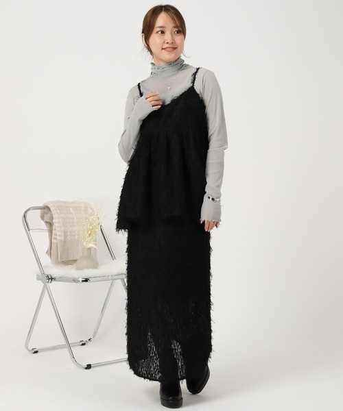 acro（アクロ）の「フェザージャガードタイトスカート/AC3322（スカート・レディース・グリーン/ブラック/アイボリー・ﾌﾘ-）」の5枚目の写真