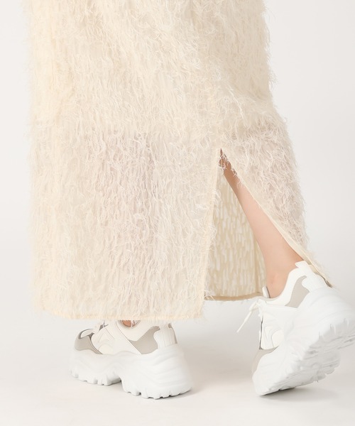 acro（アクロ）の「フェザージャガードタイトスカート/AC3322（スカート・レディース・グリーン/ブラック/アイボリー・ﾌﾘ-）」の13枚目の写真