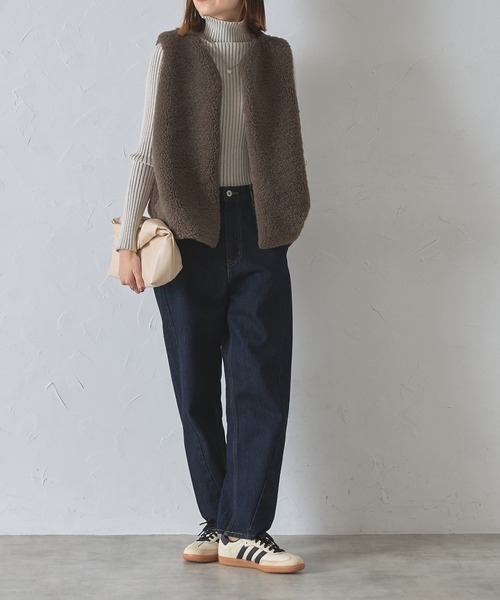 もこもこフェイクファーベスト（ベスト）｜each（イーチ）の