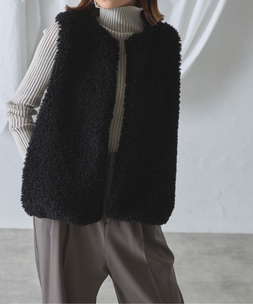 セール】もこもこフェイクファーベスト（ベスト）｜each（イーチ）の