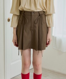 idem | 2way ribbon belt mini skirt/ウエストリボンタックミニスカート【スカパン】(スカート)