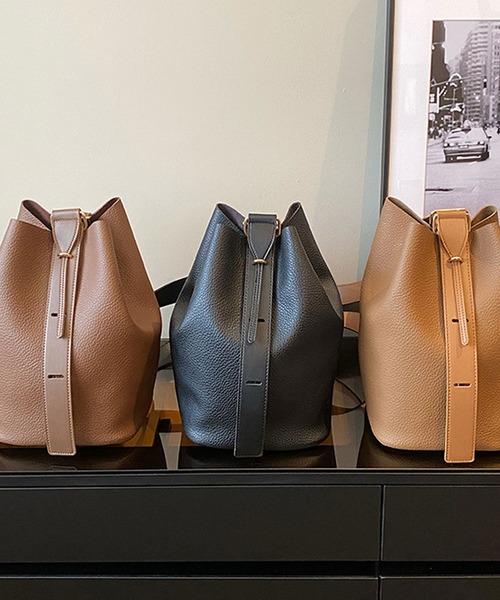 UR バケツ型バッグ ベージュ ブラウン UR バケツ型バッグ ベージュ ブラウン UR バケツ型バッグ