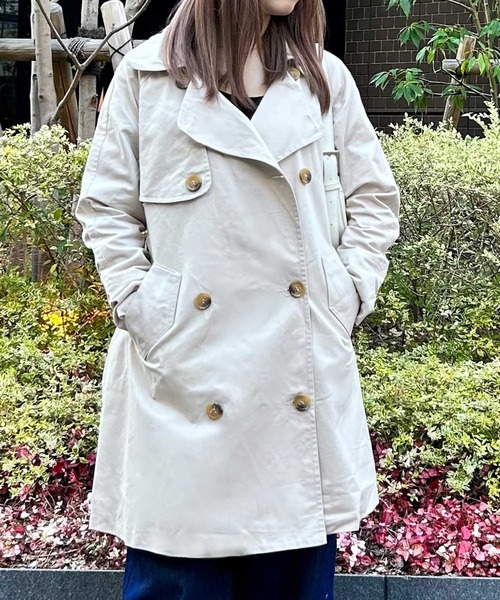 SPIGA(スピーガ)の「ミディアム丈トレンチコート(トレンチコート・レディース・ライトベージュ・FREE)」の3枚目の写真