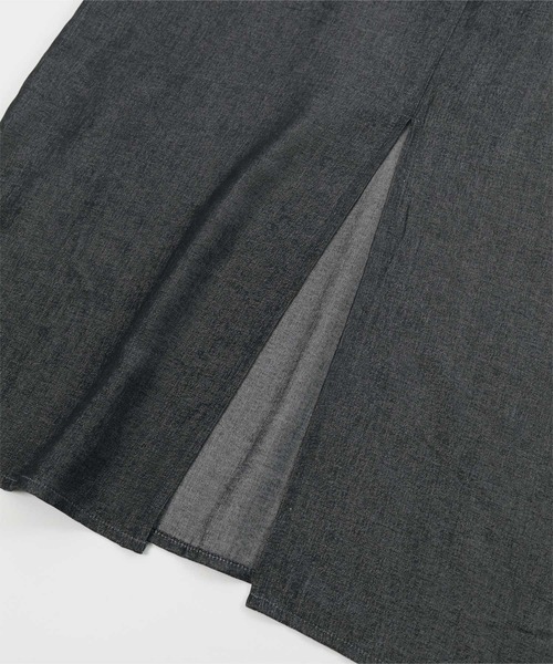 miette（ミエット）の「ダンガリーサイドカットキャミソールワンピース（ワンピース・レディース・ブラック/ブルー・FREE）」の7枚目の写真