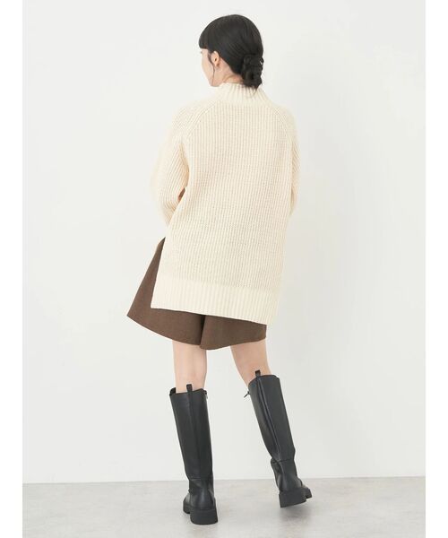 earth music&ecology（アースミュージックアンドエコロジー）の「マットベロアモールチュニック（チュニック・レディース・アイボリー/マスタード/ダークグレー/ブルー・FREE）」の7枚目の写真