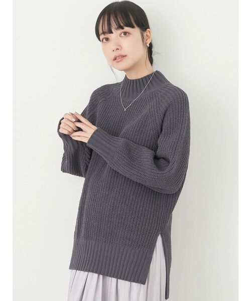 earth music&ecology（アースミュージックアンドエコロジー）の「マットベロアモールチュニック（チュニック・レディース・アイボリー/マスタード/ダークグレー/ブルー・FREE）」の8枚目の写真