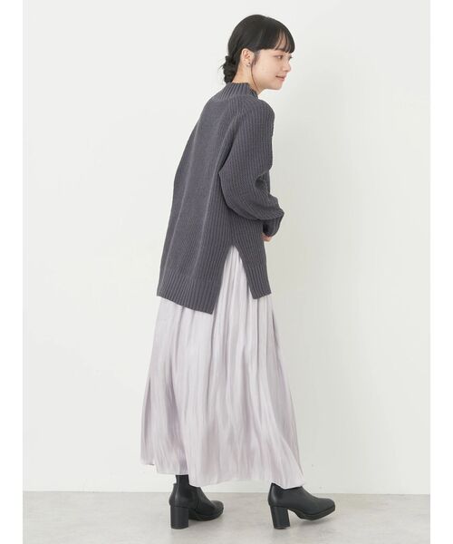 earth music&ecology（アースミュージックアンドエコロジー）の「マットベロアモールチュニック（チュニック・レディース・アイボリー/マスタード/ダークグレー/ブルー・FREE）」の10枚目の写真