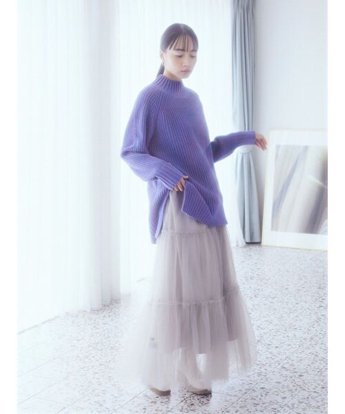 earth music&ecology（アースミュージックアンドエコロジー）の「マットベロアモールチュニック（チュニック・レディース・アイボリー/マスタード/ダークグレー/ブルー・FREE）」の14枚目の写真