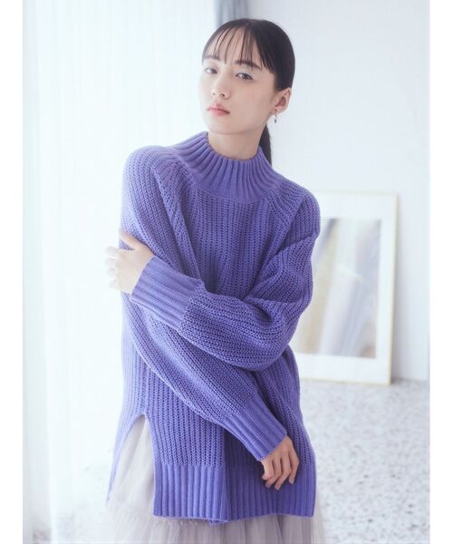 earth music&ecology（アースミュージックアンドエコロジー）の「マットベロアモールチュニック（チュニック・レディース・アイボリー/マスタード/ダークグレー/ブルー・FREE）」の16枚目の写真