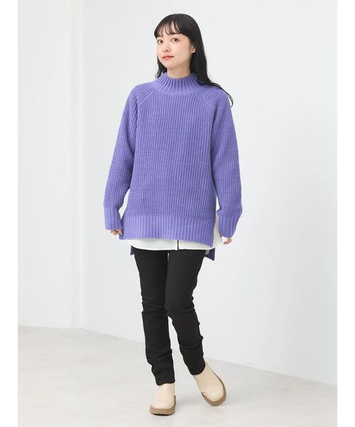 earth music&ecology（アースミュージックアンドエコロジー）の「マットベロアモールチュニック（チュニック・レディース・アイボリー/マスタード/ダークグレー/ブルー・FREE）」の20枚目の写真