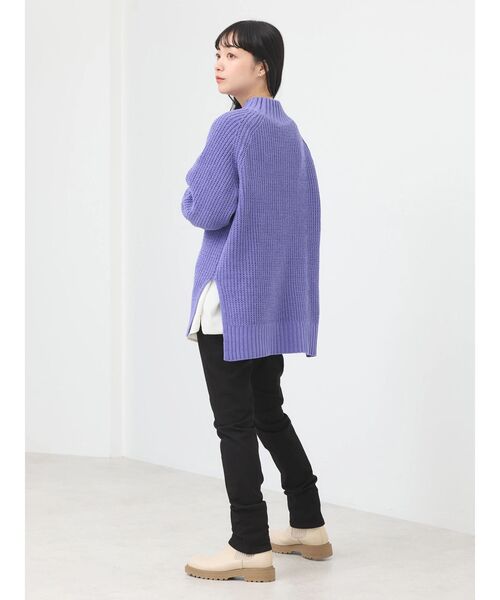 earth music&ecology（アースミュージックアンドエコロジー）の「マットベロアモールチュニック（チュニック・レディース・アイボリー/マスタード/ダークグレー/ブルー・FREE）」の22枚目の写真