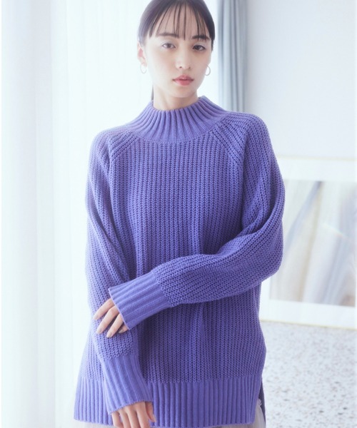 earth music&ecology（アースミュージックアンドエコロジー）の「マットベロアモールチュニック（チュニック・レディース・アイボリー/マスタード/ダークグレー/ブルー・FREE）」の3枚目の写真