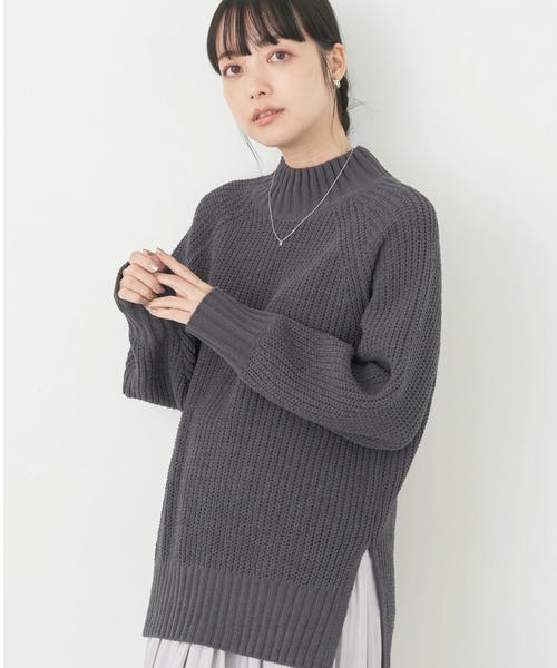 earth music&ecology（アースミュージックアンドエコロジー）の「マットベロアモールチュニック（チュニック・レディース・アイボリー/マスタード/ダークグレー/ブルー・FREE）」の2枚目の写真