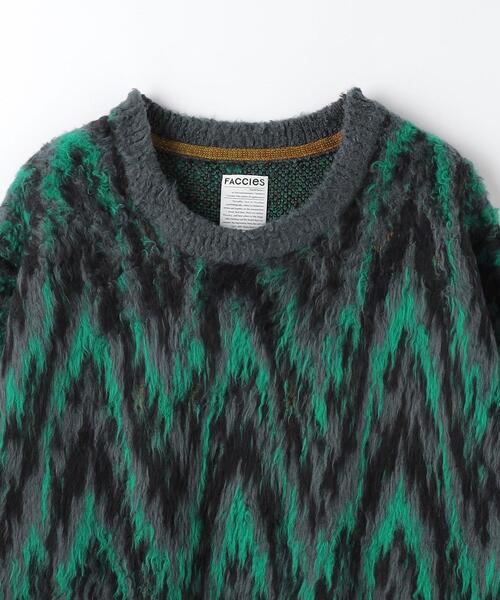 FACCIES（ファチーズ）の「＜FACCIES＞ コットン シャギー プルオーバー ニット（ニット/セーター・メンズ・ケリー/ワインレッド・1/2）」の8枚目の写真