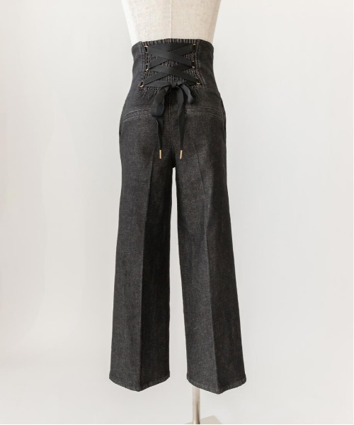 RANDA（ランダ）の「ハイウエストワイドデニムパンツ（デニムパンツ・レディース・ブラック/インディゴブルー・1/0）」の17枚目の写真