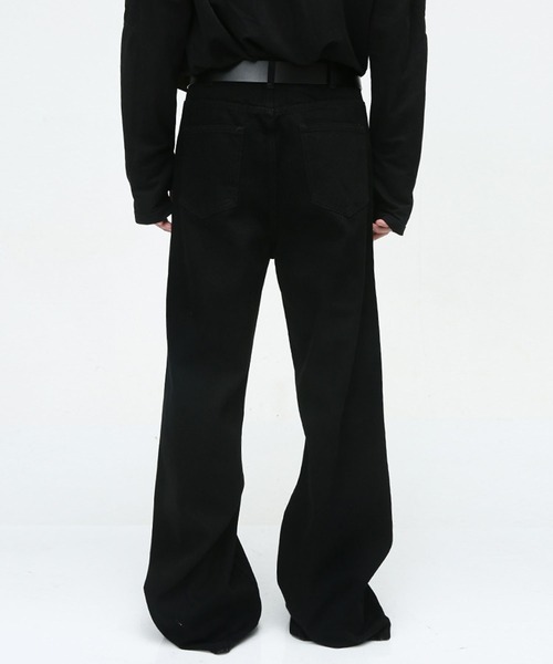MADNESS TOKYO マッドネス アーミーカゴ―パンツ デニムパンツ L黒 MADNESS - MADNESS AGING DENIM PANTS. M2 CROPPED / 25SS-LP