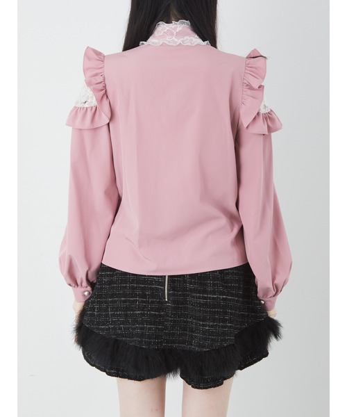 Ank Rouge(アンクルージュ)の「レースリボンタイブラウス(シャツ/ブラウス・レディース・ホワイト/ブラック/ピンク・M)」の14枚目の写真