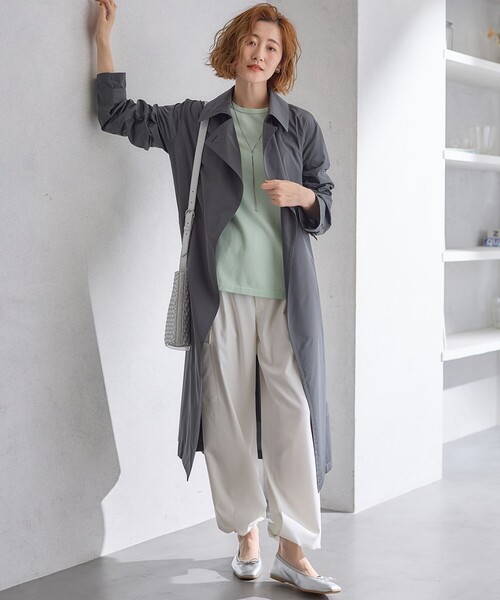 23区(ニジュウサンク)の「【Oggi4月号掲載】LIMONTA メモリータフタ コート(その他アウター・レディース・ブラウン系/グレー系/スモーキーグリーン系・32)」の8枚目の写真