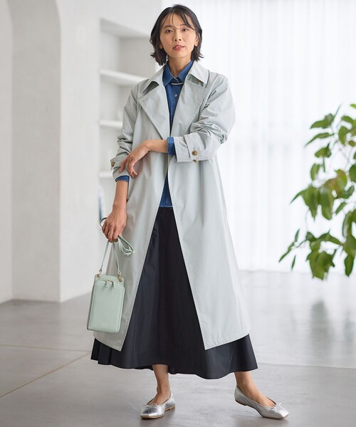 23区(ニジュウサンク)の「【Oggi4月号掲載】LIMONTA メモリータフタ コート(その他アウター・レディース・ブラウン系/グレー系/スモーキーグリーン系・32)」の15枚目の写真