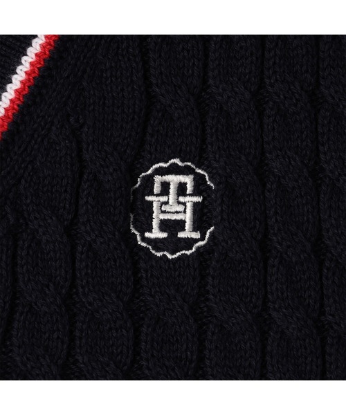 TOMMY HILFIGER（トミーヒルフィガー）の「リラックスVネックチュニックベスト（ベスト・レディース・ネイビー・X-SMALL/SMALL）」の6枚目の写真