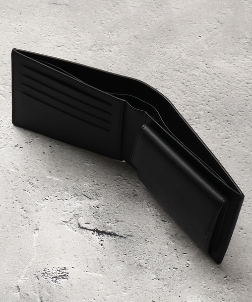 dunhill（ダンヒル）の「【DUNHILL/ダンヒル】本革 ロゴ刻印メタルプレート 二つ折り財布（財布・メンズ・ブラック・FREE）」の4枚目の写真