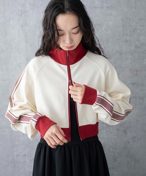 WEGO（ウィゴー）の「WEGO/ショートトラックジャケット（ジャージ・レディース・ホワイト系その他/ブラック/ホワイト/ピンク・FREE）」の15枚目の写真