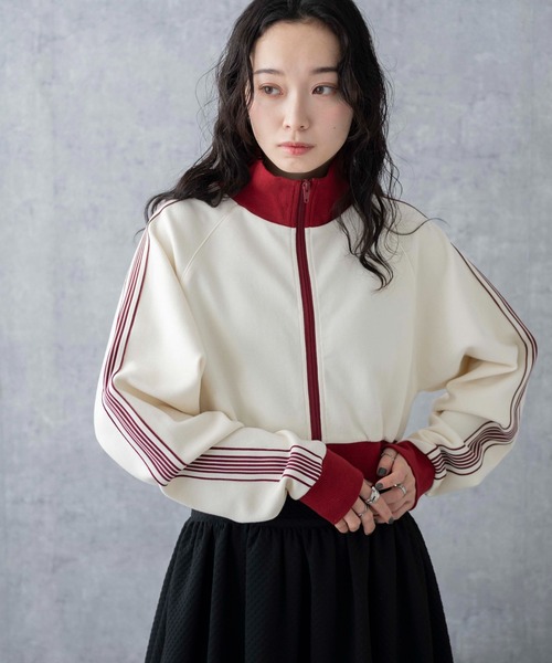 WEGO（ウィゴー）の「WEGO/ショートトラックジャケット（ジャージ・レディース・ホワイト系その他/ブラック/ホワイト/ピンク・FREE）」の14枚目の写真