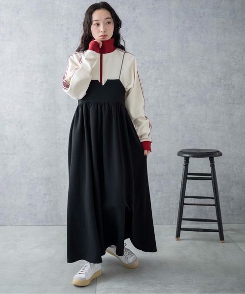 WEGO（ウィゴー）の「WEGO/ショートトラックジャケット（ジャージ・レディース・ホワイト系その他/ブラック/ホワイト/ピンク・FREE）」の10枚目の写真