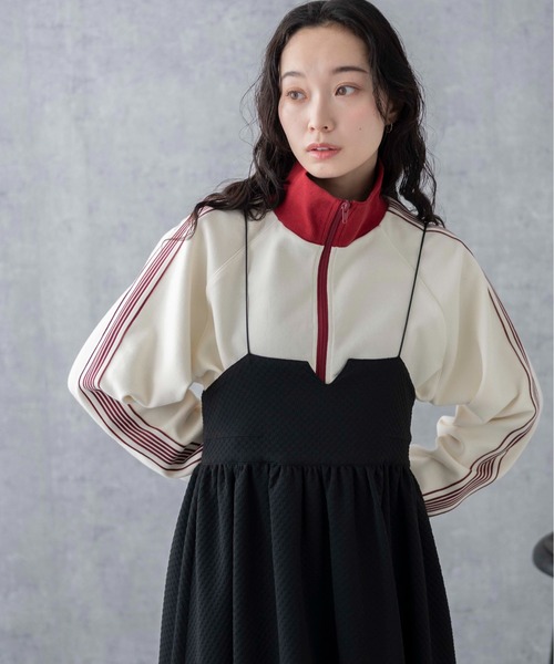 WEGO（ウィゴー）の「WEGO/ショートトラックジャケット（ジャージ・レディース・ホワイト系その他/ブラック/ホワイト/ピンク・FREE）」の17枚目の写真