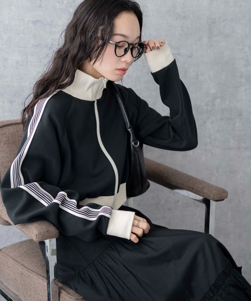 WEGO（ウィゴー）の「WEGO/ショートトラックジャケット（ジャージ・レディース・ホワイト系その他/ブラック/ホワイト/ピンク・FREE）」の20枚目の写真