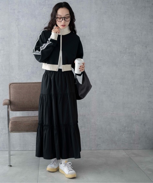 WEGO（ウィゴー）の「WEGO/ショートトラックジャケット（ジャージ・レディース・ホワイト系その他/ブラック/ホワイト/ピンク・FREE）」の21枚目の写真