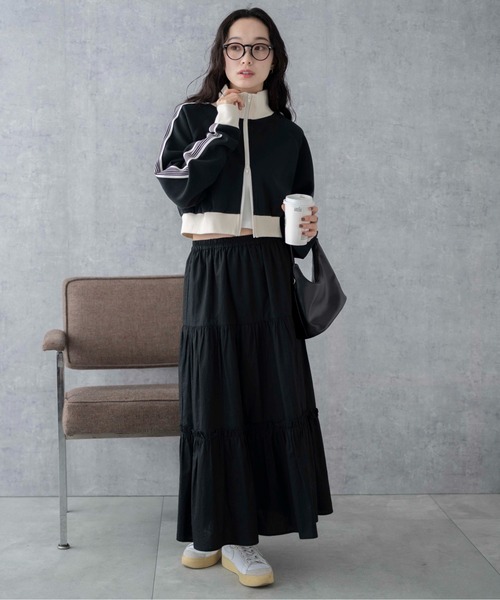 WEGO（ウィゴー）の「WEGO/ショートトラックジャケット（ジャージ・レディース・ホワイト系その他/ブラック/ホワイト/ピンク・FREE）」の11枚目の写真