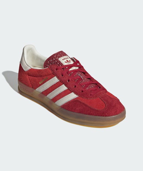 adidas（アディダス）の「ガゼル インドア / Gazelle Indoor / アディダスオリジナルス adidas Originals（スニーカー・レディース・レッド/ピンク・25.5cm/24.5cm/28.5cm/22.5cm/25.0cm/28.0cm/24.0cm/26.0cm/29.0cm/26.5cm/23.5cm/27.5cm/23.0cm/27.0cm/22.0cm）」の12枚目の写真