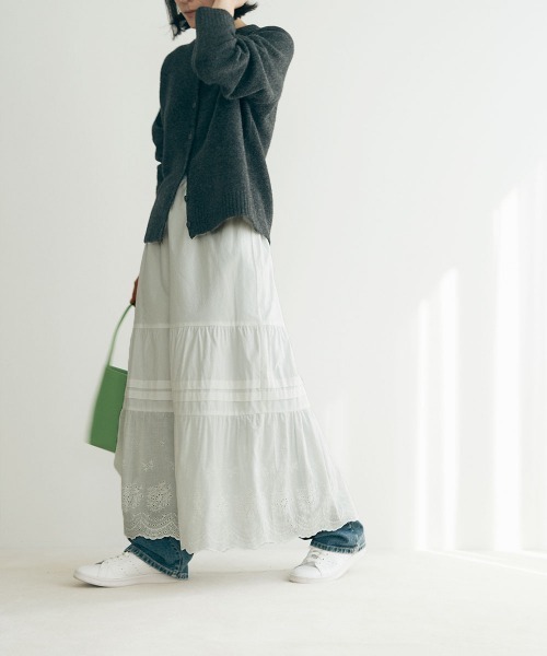 marjour（マージュール）の「HEM LACE SKIRT（スカート・レディース・オフホワイト・M）」の2枚目の写真