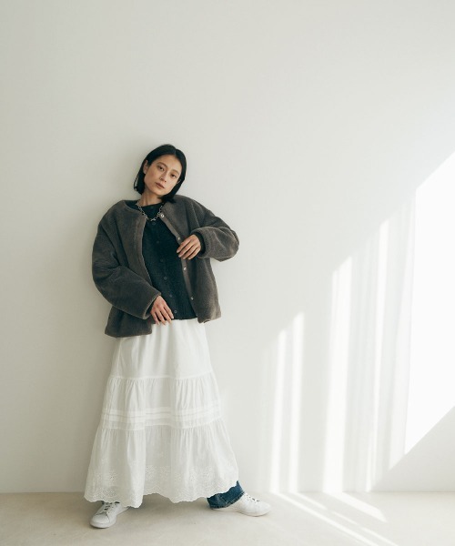 marjour（マージュール）の「HEM LACE SKIRT（スカート・レディース・オフホワイト・M）」の4枚目の写真