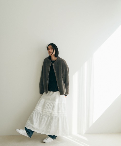 marjour（マージュール）の「HEM LACE SKIRT（スカート・レディース・オフホワイト・M）」の6枚目の写真