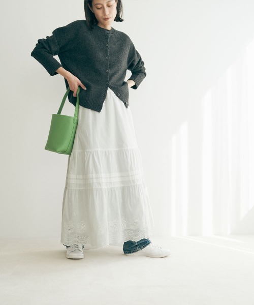 marjour（マージュール）の「HEM LACE SKIRT（スカート・レディース・オフホワイト・M）」の9枚目の写真