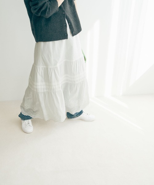 marjour（マージュール）の「HEM LACE SKIRT（スカート・レディース・オフホワイト・M）」の10枚目の写真