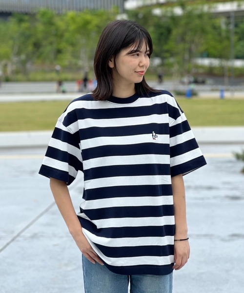 CHUMS（チャムス）の「【CHUMS】Oversized Booby Border Pique T